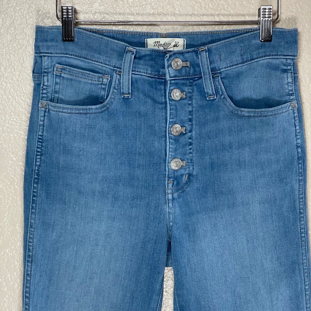 Madewell Womens Size T27 Tall Roadtripper Jeggings Berrington Wash Button Front - Picture 3 of 16